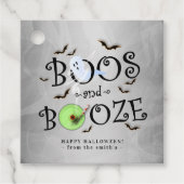 Roky Grey Boos en Booze Halloween Bedankjes Labels (Voorkant)
