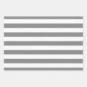 Roky Grey Polka Dot Wide Striped and Solid Inpakpapier Vel (Voorkant)