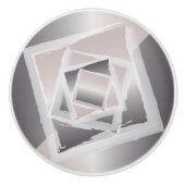 Roky kwarts grijs keramische knop (Voorkant)