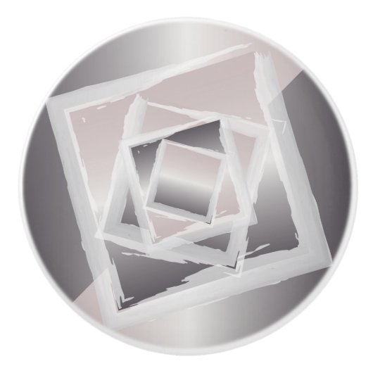 Roky kwarts grijs keramische knop (Voorkant)