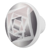 Roky kwarts grijs keramische knop (Rechts)