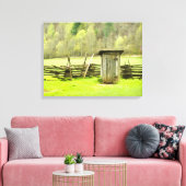 Roky Mountains Outhouse Canvas Afdruk (Insitu (Woonkamer))