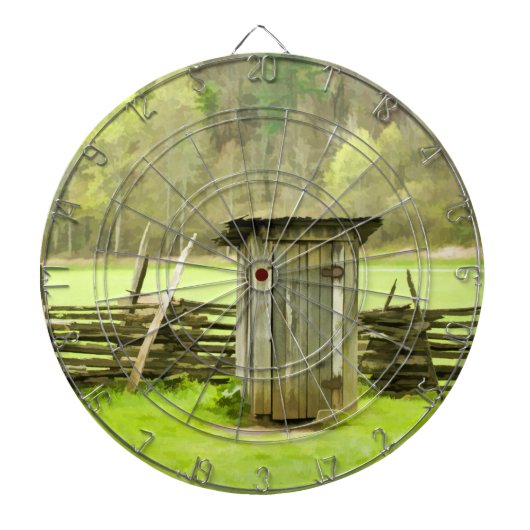 Roky Mountains Outhouse Dartbord (Voorkant)