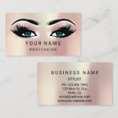 Roky Roos Makeup Minimale Blauwe Natuurlijke Visitekaartje (Voorkant / Achterkant)