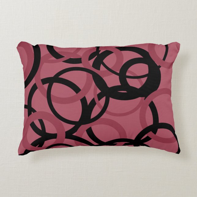 Roky Topaz en zwarte cirkels Accent Kussen (Voorkant)