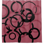 Roky Topaz en zwarte cirkels Douchegordijn (Voorkant)