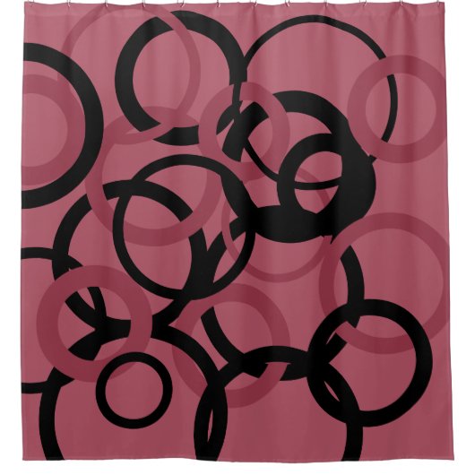 Roky Topaz en zwarte cirkels Douchegordijn (Voorkant)