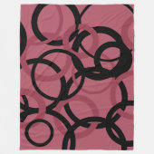 Roky Topaz en zwarte cirkels Fleece Deken (Voorkant)