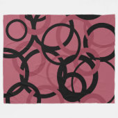 Roky Topaz en zwarte cirkels Fleece Deken (Voorkant (Horizontaal))