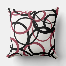 Roky Topaz en zwarte cirkels Kussen