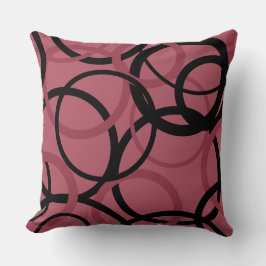 Roky Topaz en zwarte cirkels Kussen