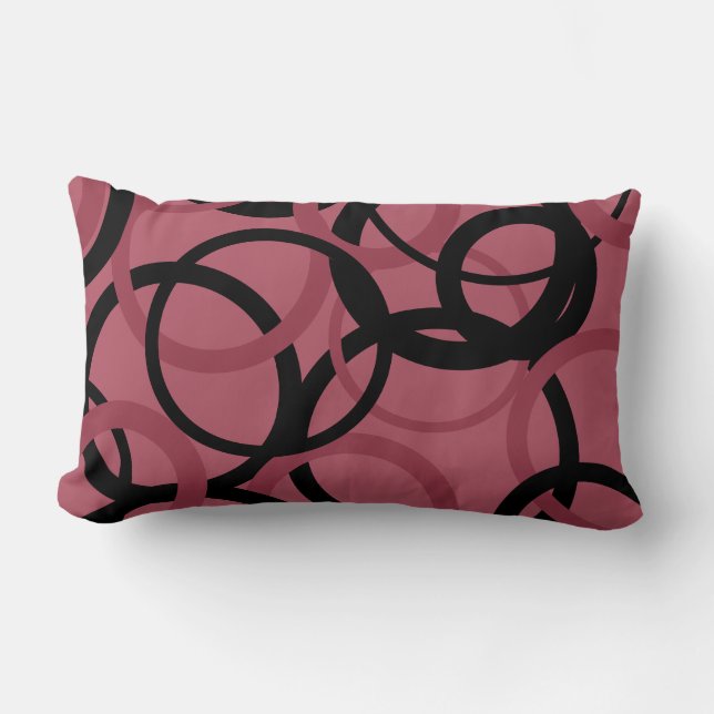 Roky Topaz en zwarte cirkels Kussen (Voorkant)