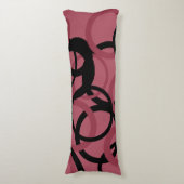 Roky Topaz en zwarte cirkels Lichaamskussen (Voorkant Verticaal)