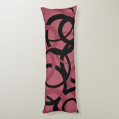 Roky Topaz en zwarte cirkels Lichaamskussen (Achterkant (Verticaal))