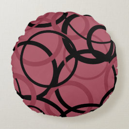 Roky Topaz en zwarte cirkels Rond Kussen