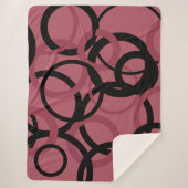 Roky Topaz en zwarte cirkels Sherpa Deken (Voorkant)