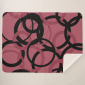 Roky Topaz en zwarte cirkels Sherpa Deken (Voorkant (horizontaal))