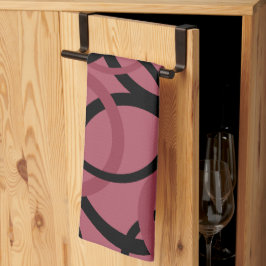 Roky Topaz en zwarte cirkels Theedoek