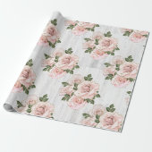 Rol 6' Rustic Blush Rozen voor verpakkingspapier Cadeaupapier (Uitgerold)