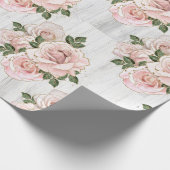 Rol 6' Rustic Blush Rozen voor verpakkingspapier Cadeaupapier (Hoek)