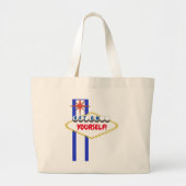 Rol Aangepast las Vegas Stijlteken Grote Tote Bag (Voorkant)