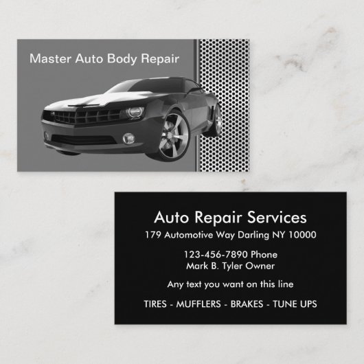 Rol, automatisch vormig ontwerp visitekaartje (Voorkant / Achterkant)