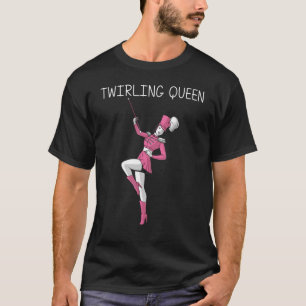 Rol bij het strijken voor meisjes Baton Twirling T T-shirt