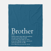 Rol Brother Definition Quote Modern Blue Fun Fleece Deken (Voorkant)