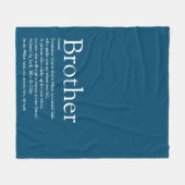 Rol Brother Definition Quote Modern Blue Fun Fleece Deken (Voorkant (Horizontaal))