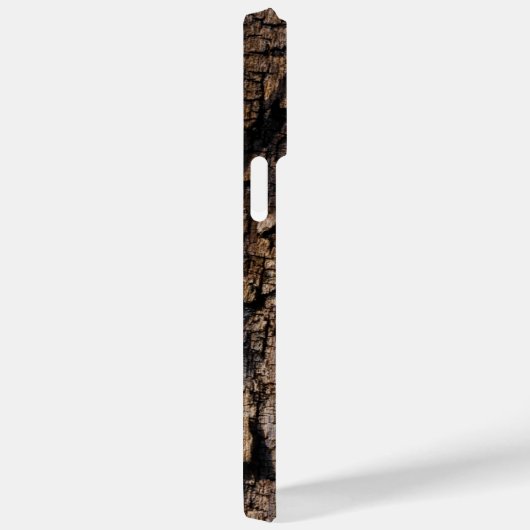 Rol bruine mossy houtslijp met gele lichen Case-Mate iPhone case (Achterkant / Rechts)