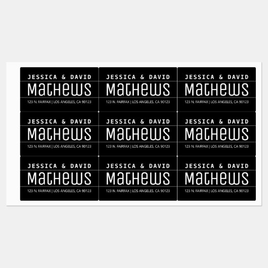 Rol creatief stijlvol zwart-wit waterdicht labels (Vel)