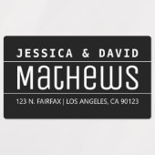 Rol creatief stijlvol zwart-wit waterdicht labels (Design 2)