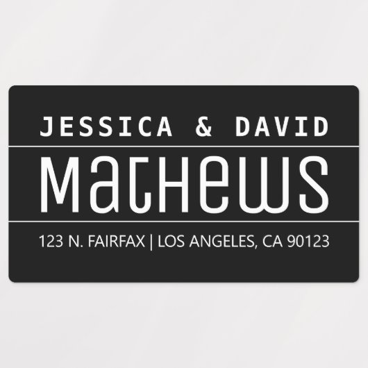 Rol creatief stijlvol zwart-wit waterdicht labels (Design 2)