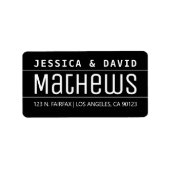 Rol creatief, zwart en wit etiket (Voorkant)