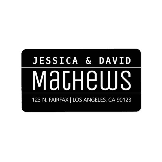 Rol creatief, zwart en wit etiket (Voorkant)