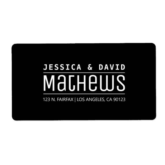 Rol creatief, zwart en wit etiket (Voorkant)