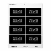 Rol creatief, zwart en wit etiket (Full Sheet)