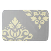 Rol Damask Art I Yellow op Grey Badmat (Voorkant)