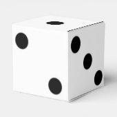 Rol de Dice-Black & White Lucky Dice Bedankdoosjes (Achterkant)