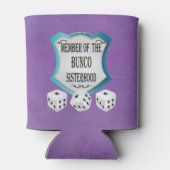 Rol de dobbelstenen Paarse vrienden bunco zustersc Blikjeskoeler (Achterkant)