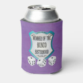 Rol de dobbelstenen Paarse vrienden bunco zustersc Blikjeskoeler (Blikje Achterkant)