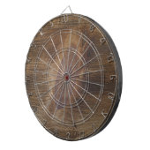 Rol, donkerbruin, bijtend hout dartbord (Voorkant Rechts)