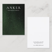 Rol, donkergroen lederen draagbeeldscherm visitekaartje (Voorkant / Achterkant)