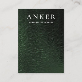 Rol, donkergroen lederen draagbeeldscherm visitekaartje