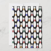 Rol door... STRIKE Bowling Verjaardagsfeestje Kaart (Achterkant)