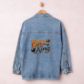 Rol een Koning – Bowling Thema Kroon Kunst Vrouwen Denim Jacket (Hangar)