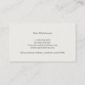 Rol eenvoudige, roestbijtende,  beige steen visitekaartje (Achterkant)