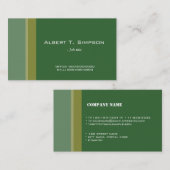 Rol, elegante professionele groene kaart visitekaartje (Voorkant / Achterkant)