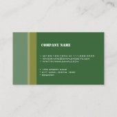Rol, elegante professionele groene kaart visitekaartje (Achterkant)