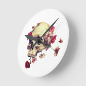 Rol en bloemen ronde klok (Hoek)